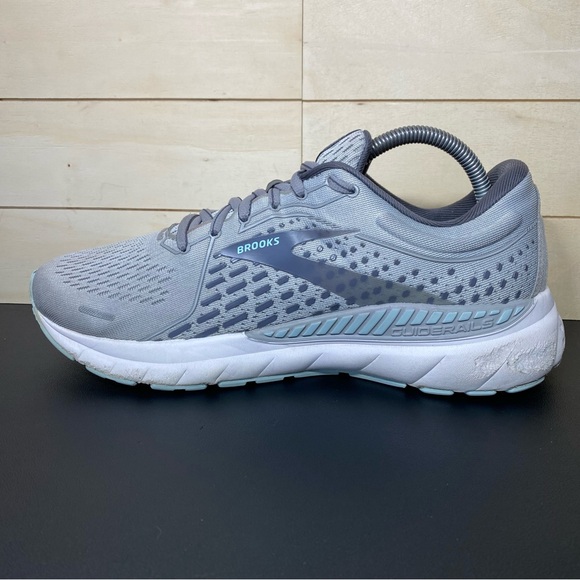 Brooks Adrenaline 21 GTS Grey Women's Size 10 Running Shoes D Wide Sneakers - Picture 2 of 11
